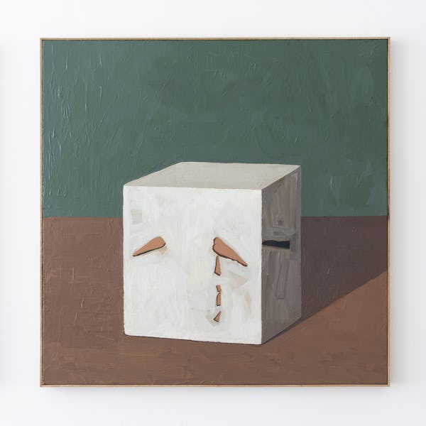 Oil on canvas, oak frame 80 x 80 cm
