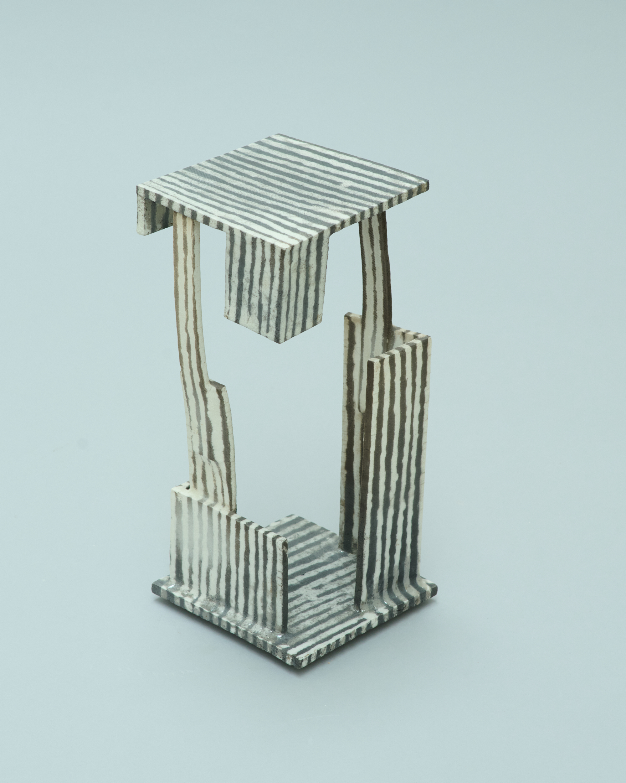 Untitled, 2023 Raku-fired stoneware, 46 x 18 cm