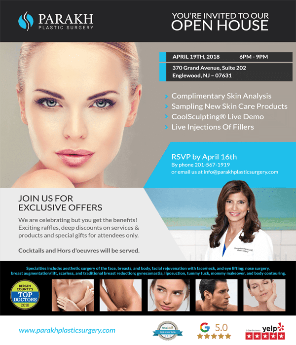 Shwetambara Parakh, MD, FACS | Open House 4/16/2018 | 370 Grand Avenue, Suite 202, Englewood, NJ 07631