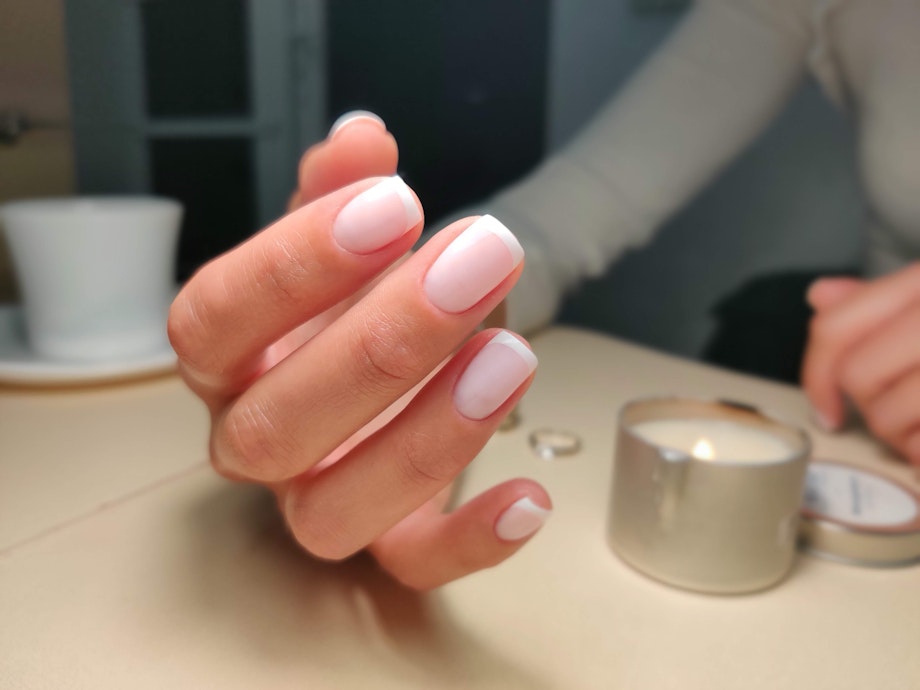 delicate French manicure
