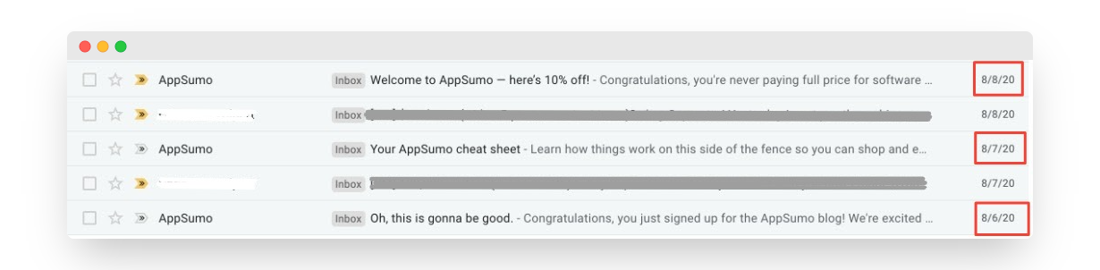 Email Marketing strategy: AppSumo 3 welcome emails