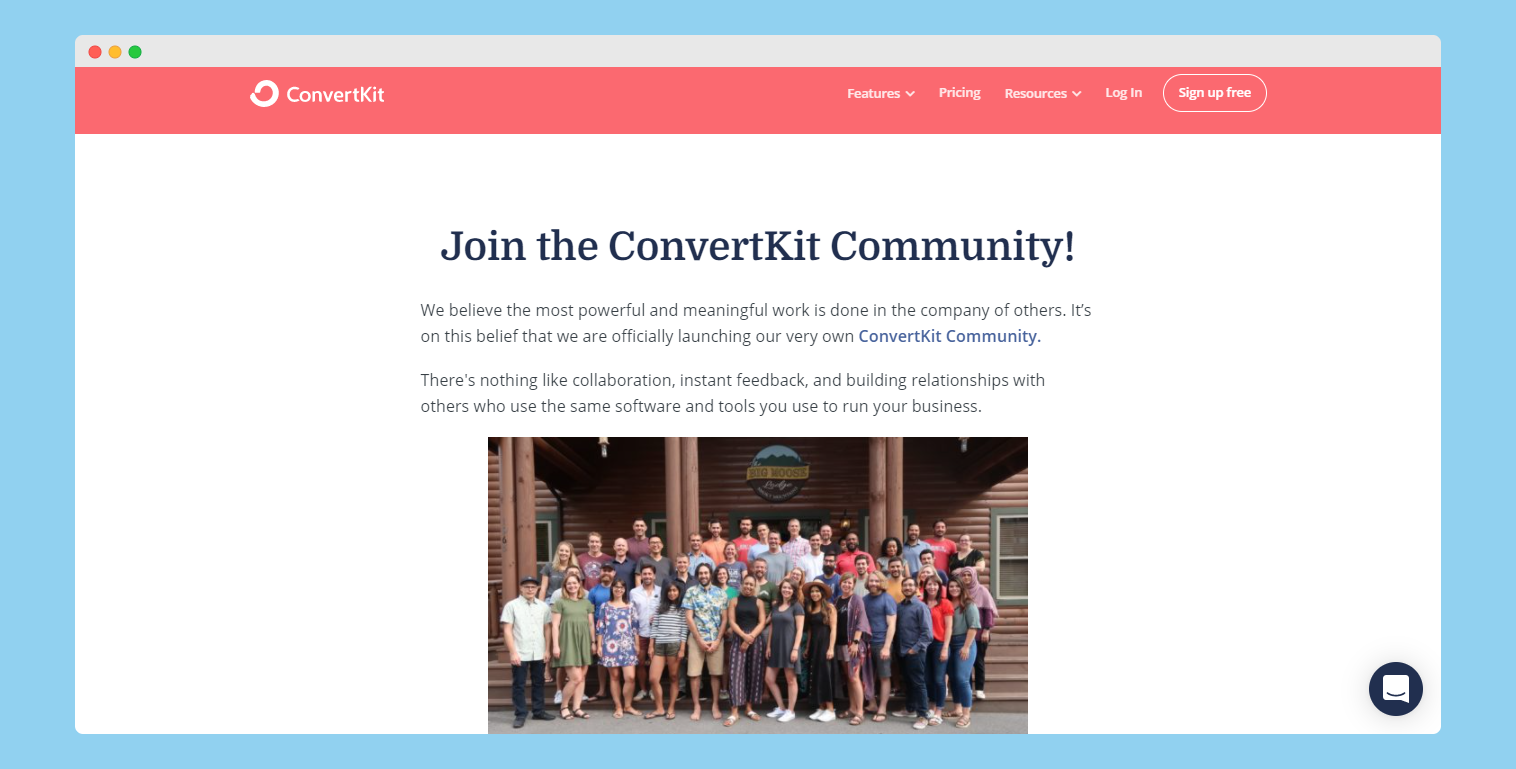 SaaS email marketing: ConvertKit's Community