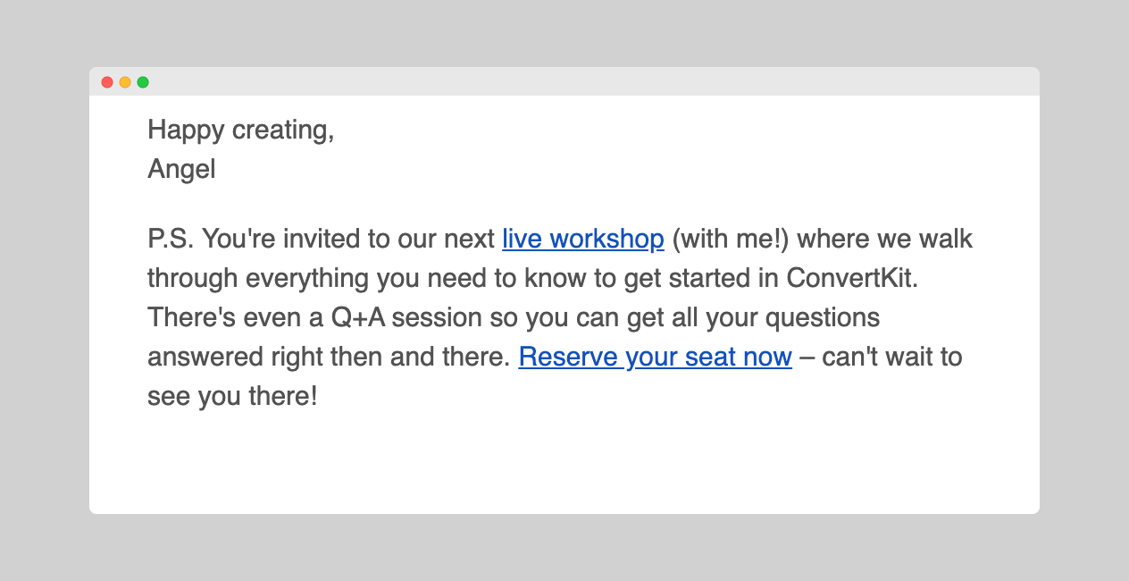 Email marketing strategy: ConvertKit's email