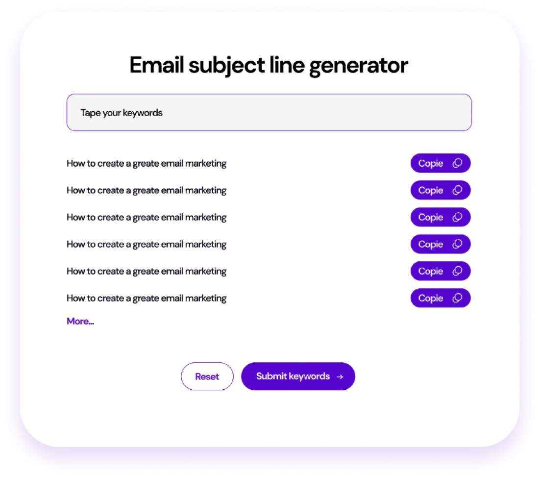 Screenshot Subject Lines Generator