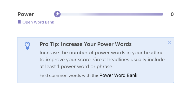 power word score with CoSchedule