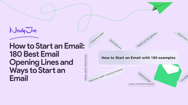 how to start an email