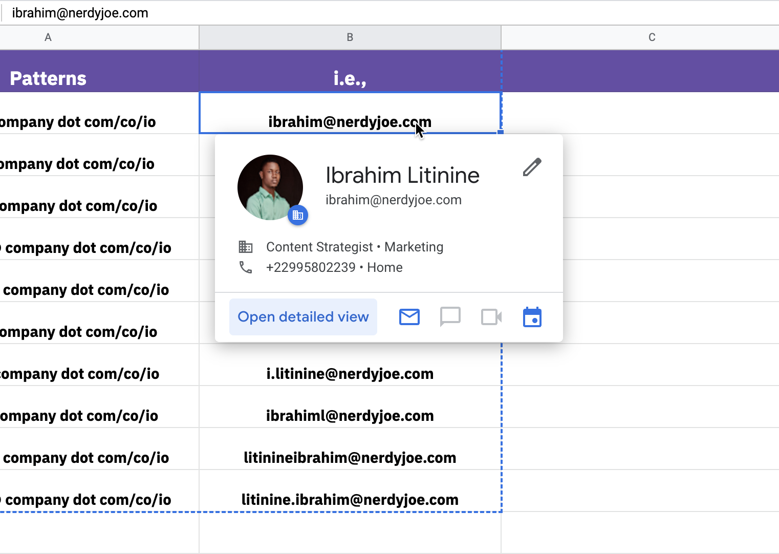 advanced google search: using google sheets to verify emails