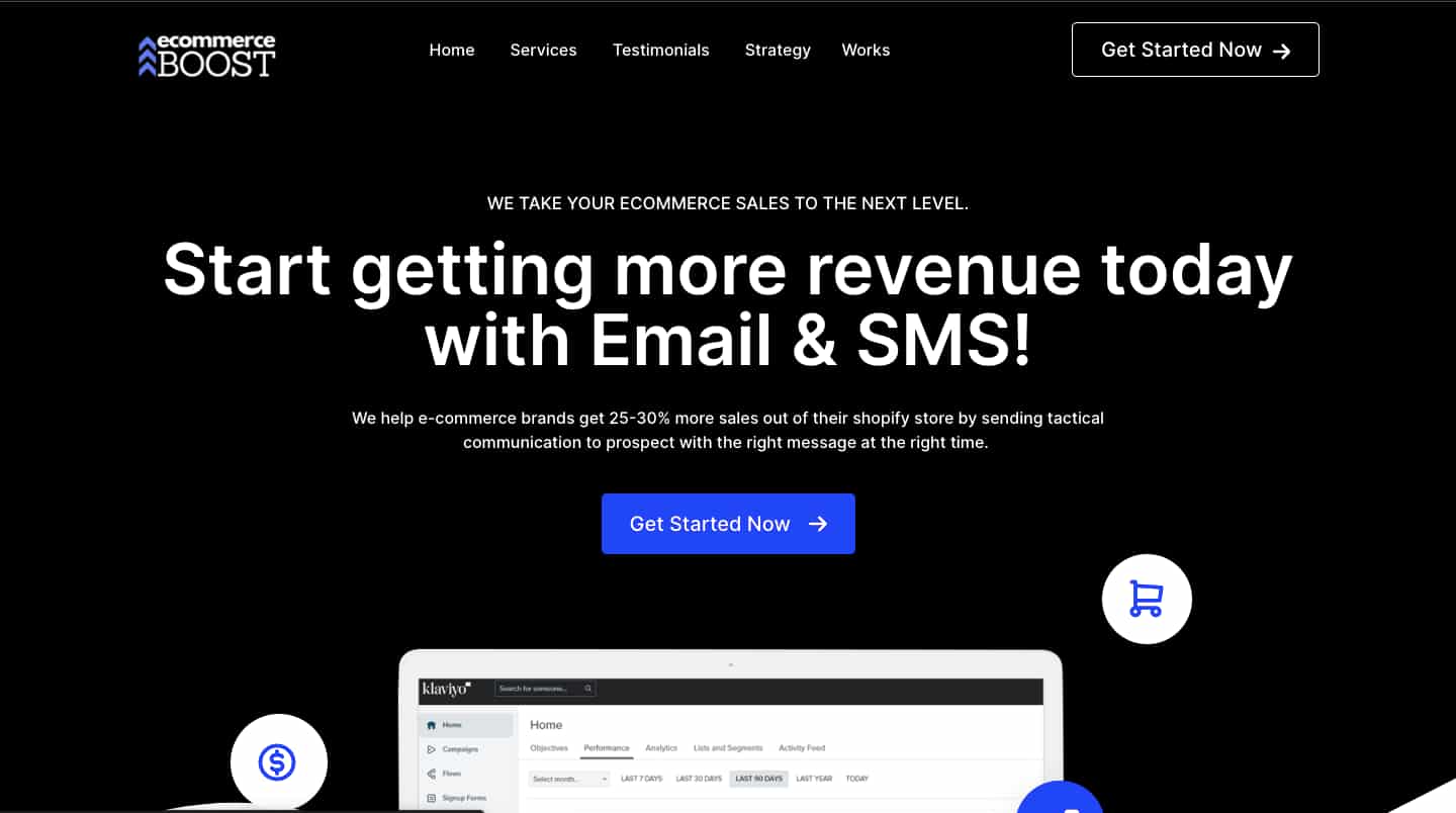 ecommerce boost: email and sms marketing service