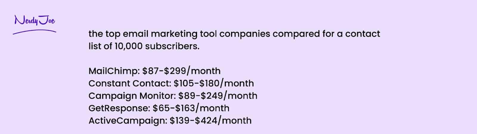 email marketing software price