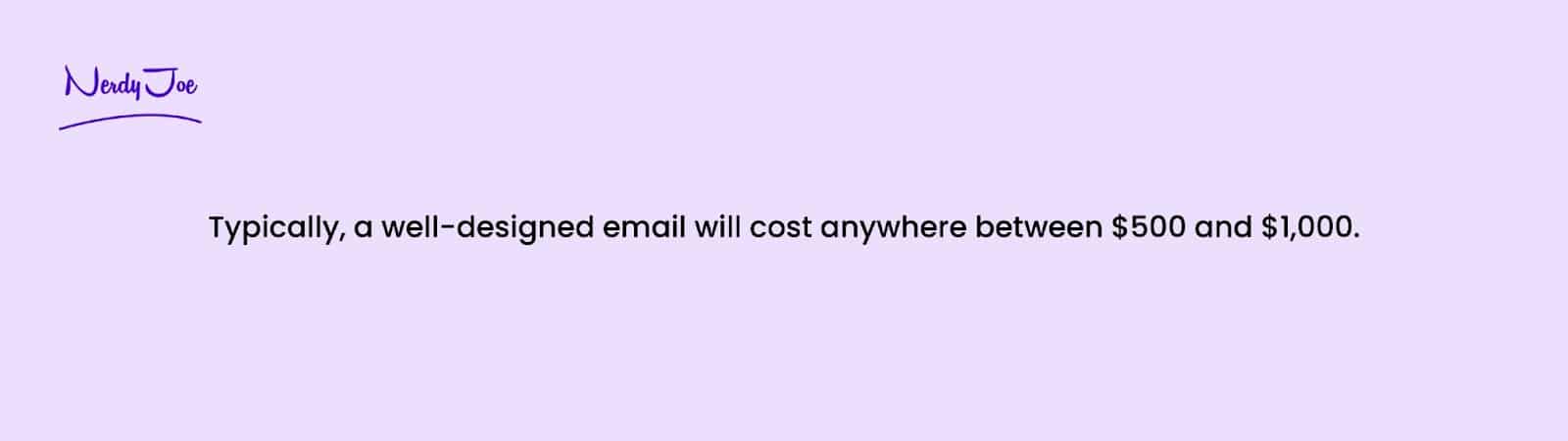 email design pricing
