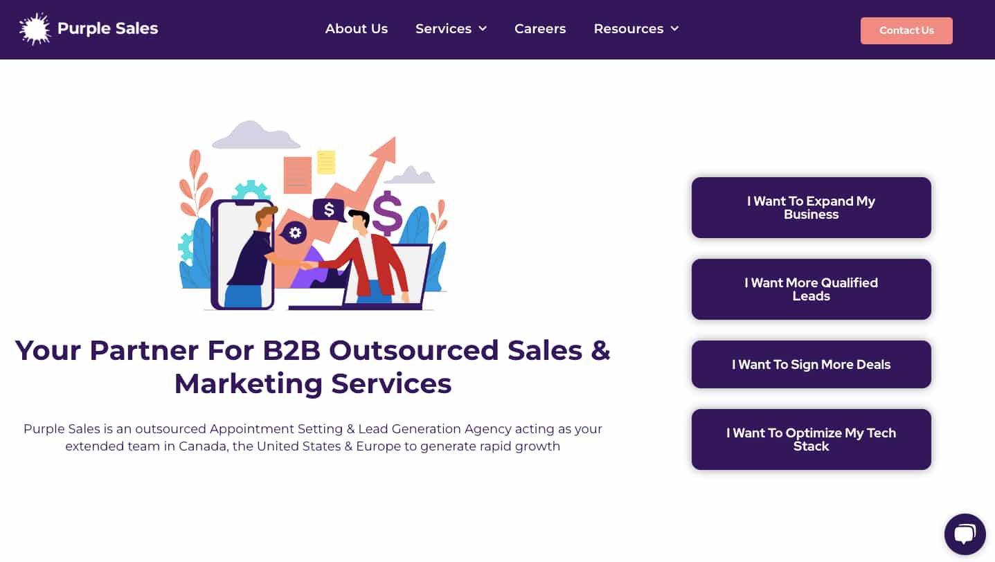 Purple Sales lead generation and appointment-setting service
