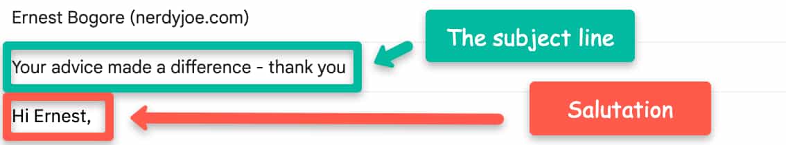 thank-you email format: how to format a thank-you email salutation
