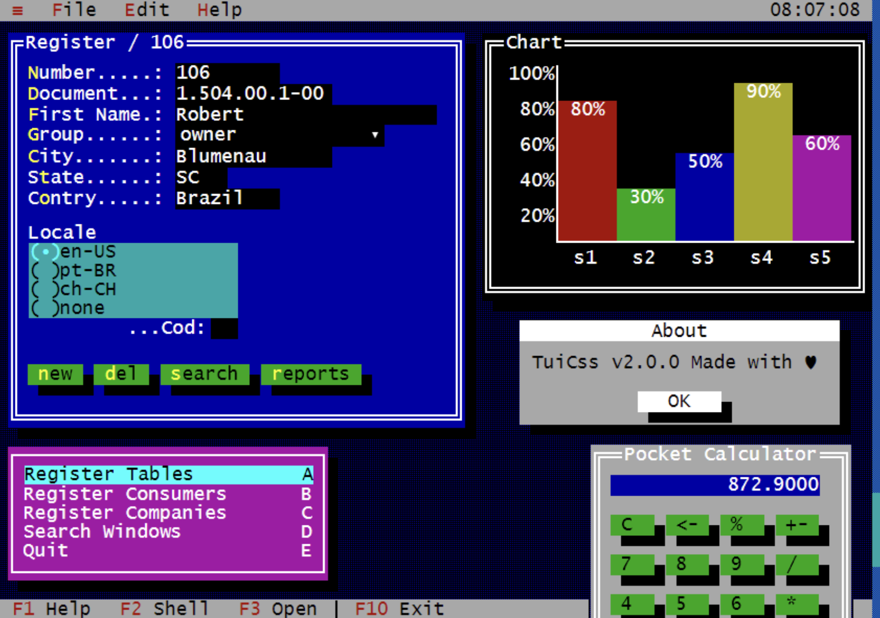retro ui kit that looks like an old pc terminal