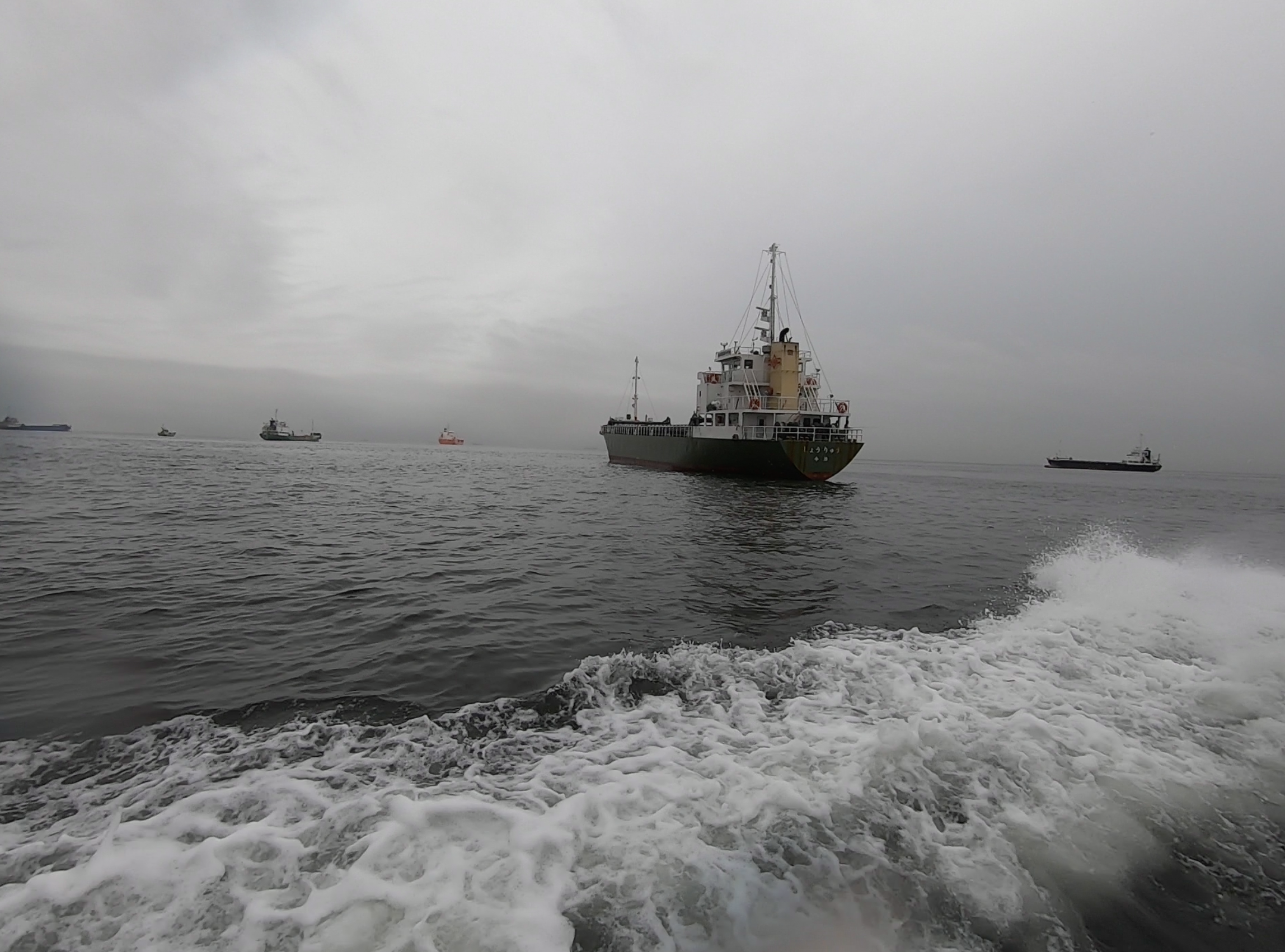 Japanese fishing boat in tokyo bay
