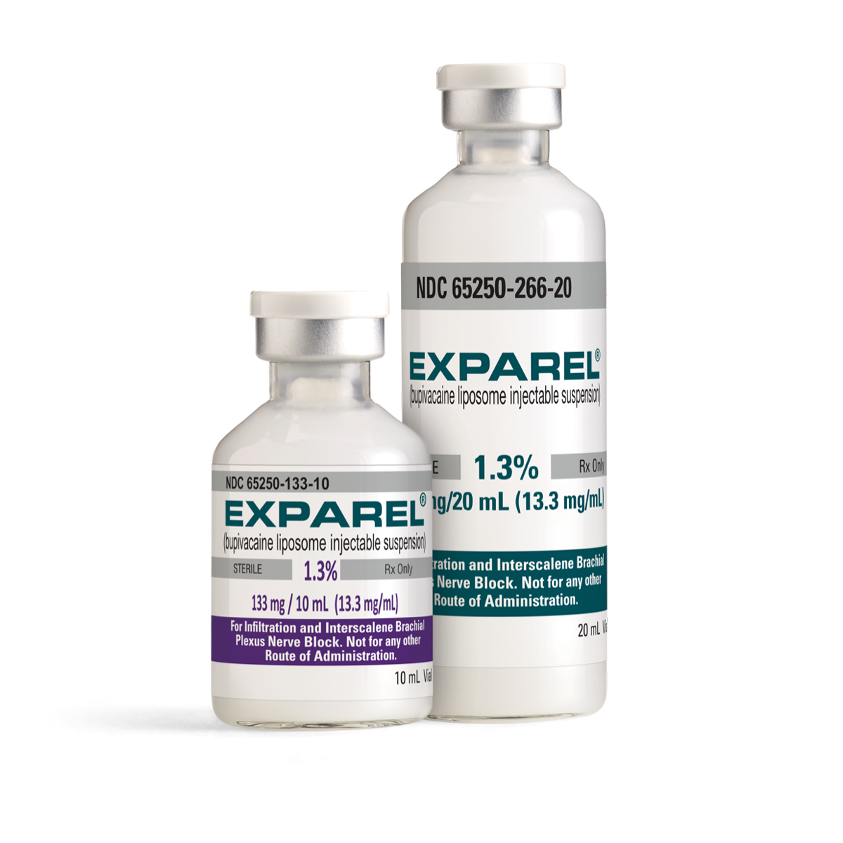 Vial of exparel injectable numbing