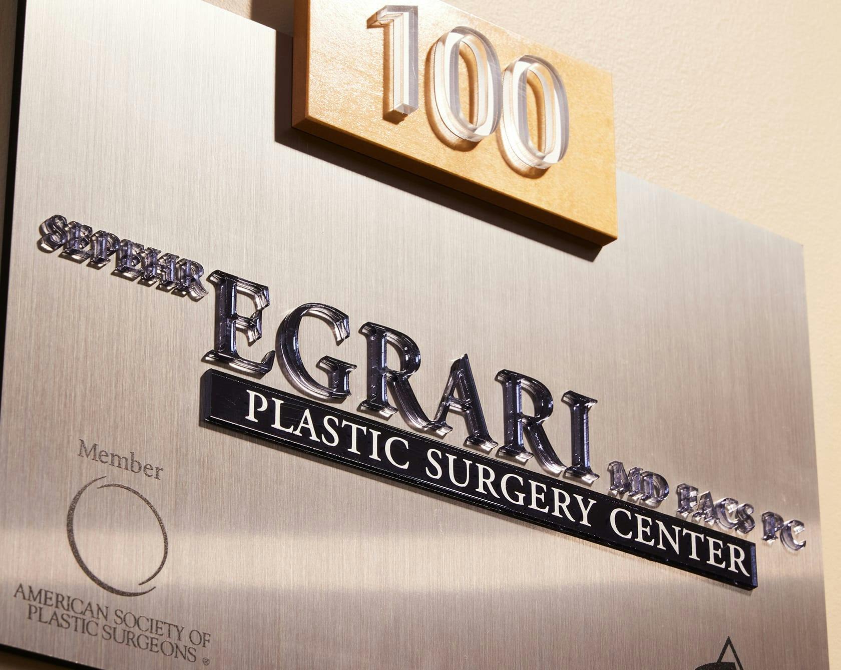 an image of a plaque of Egrari Plastic Surgery Center