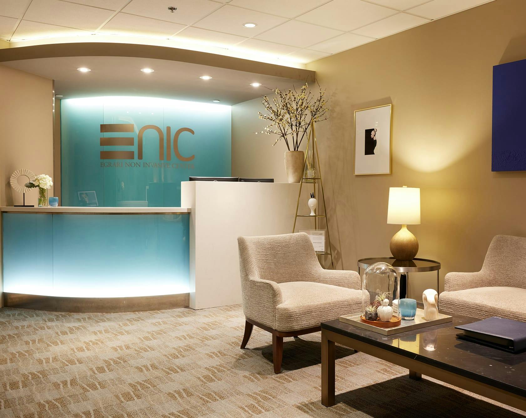 a look at the lobby at Egrari Non Invasive Center
