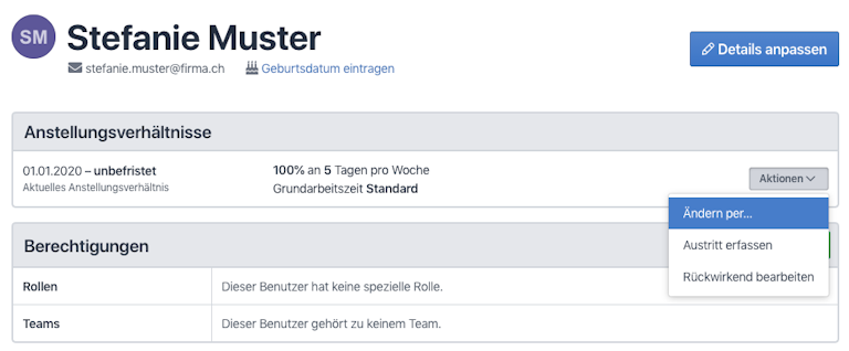 Neue Aktionen auf Knopfdruck
