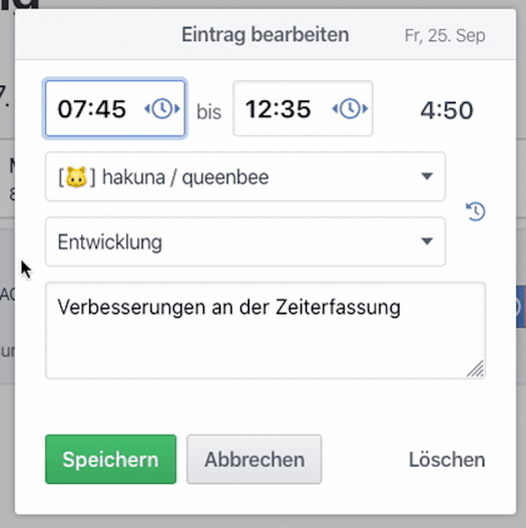 Der Zeit-Schieber.