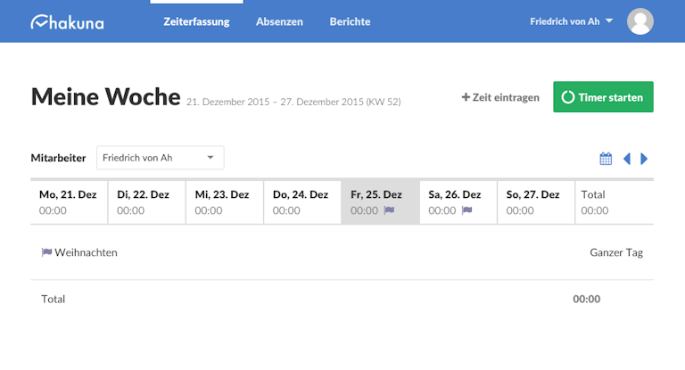 Timer einfach per Knopfdruck starten