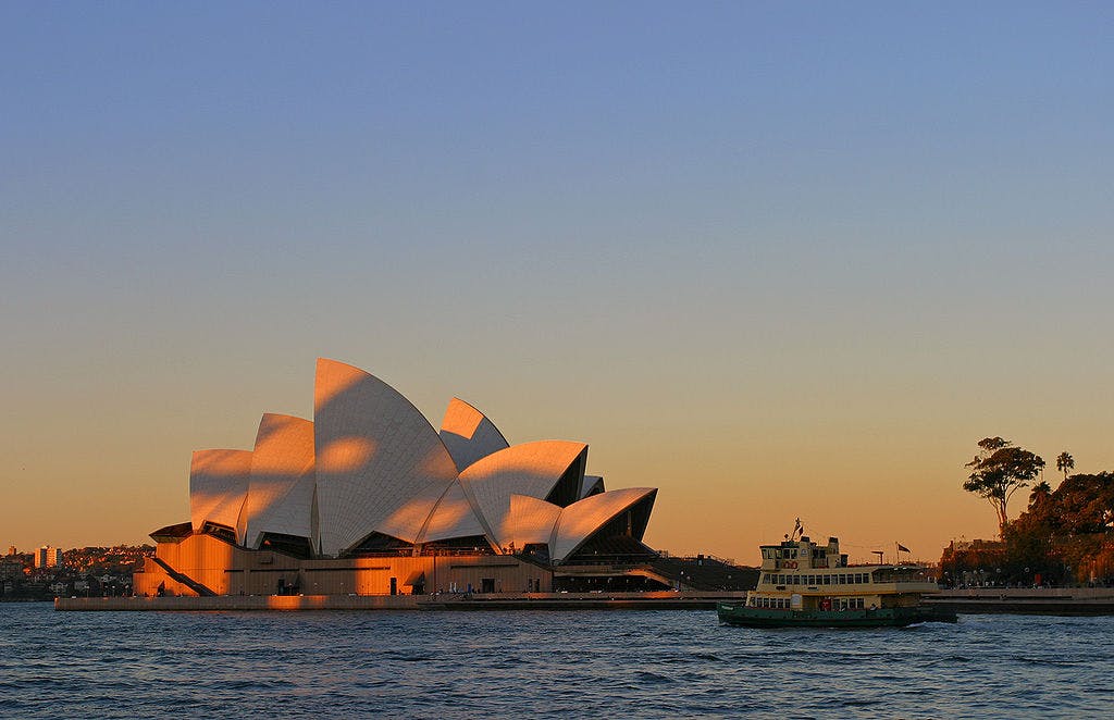 sunset at sydney opera house