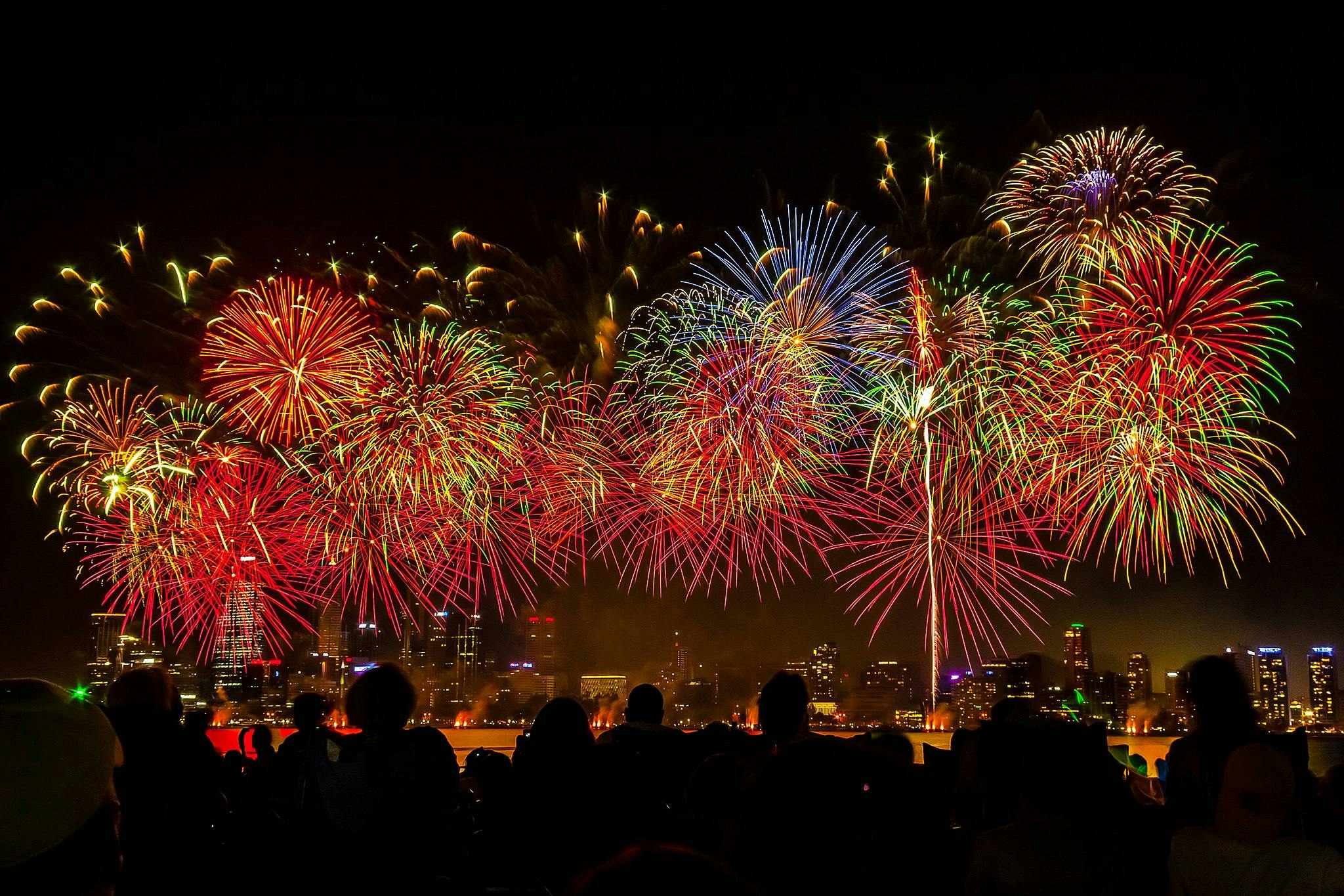 australia day fireworks in perth