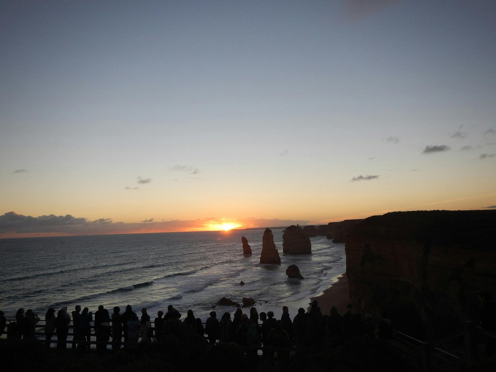 great ocean road at sunset