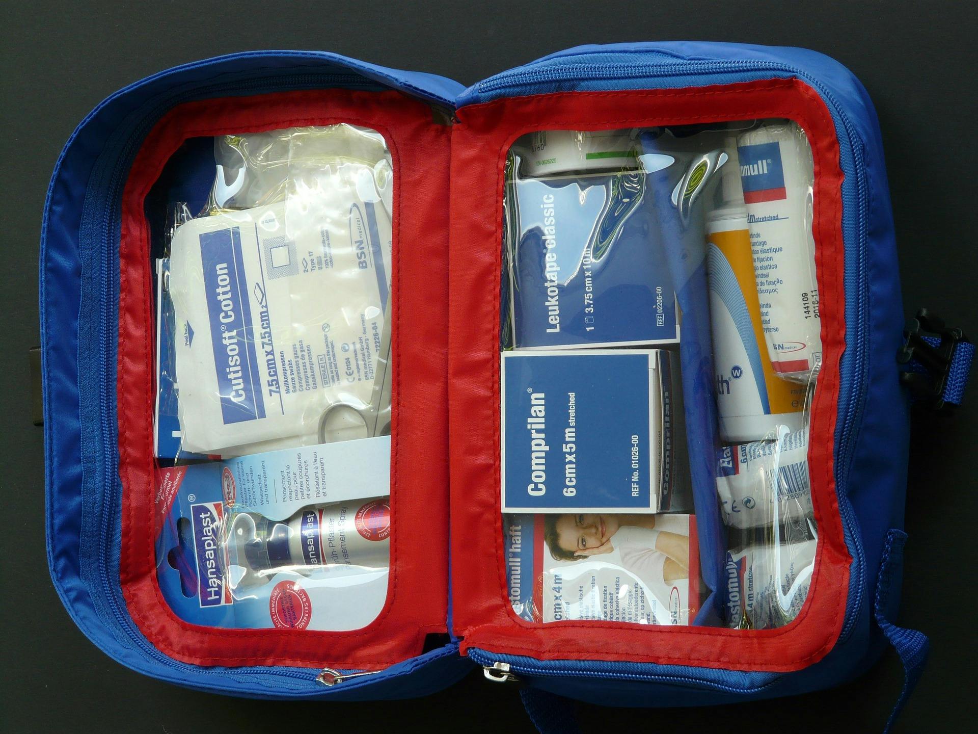 first aid kit is a travel essential