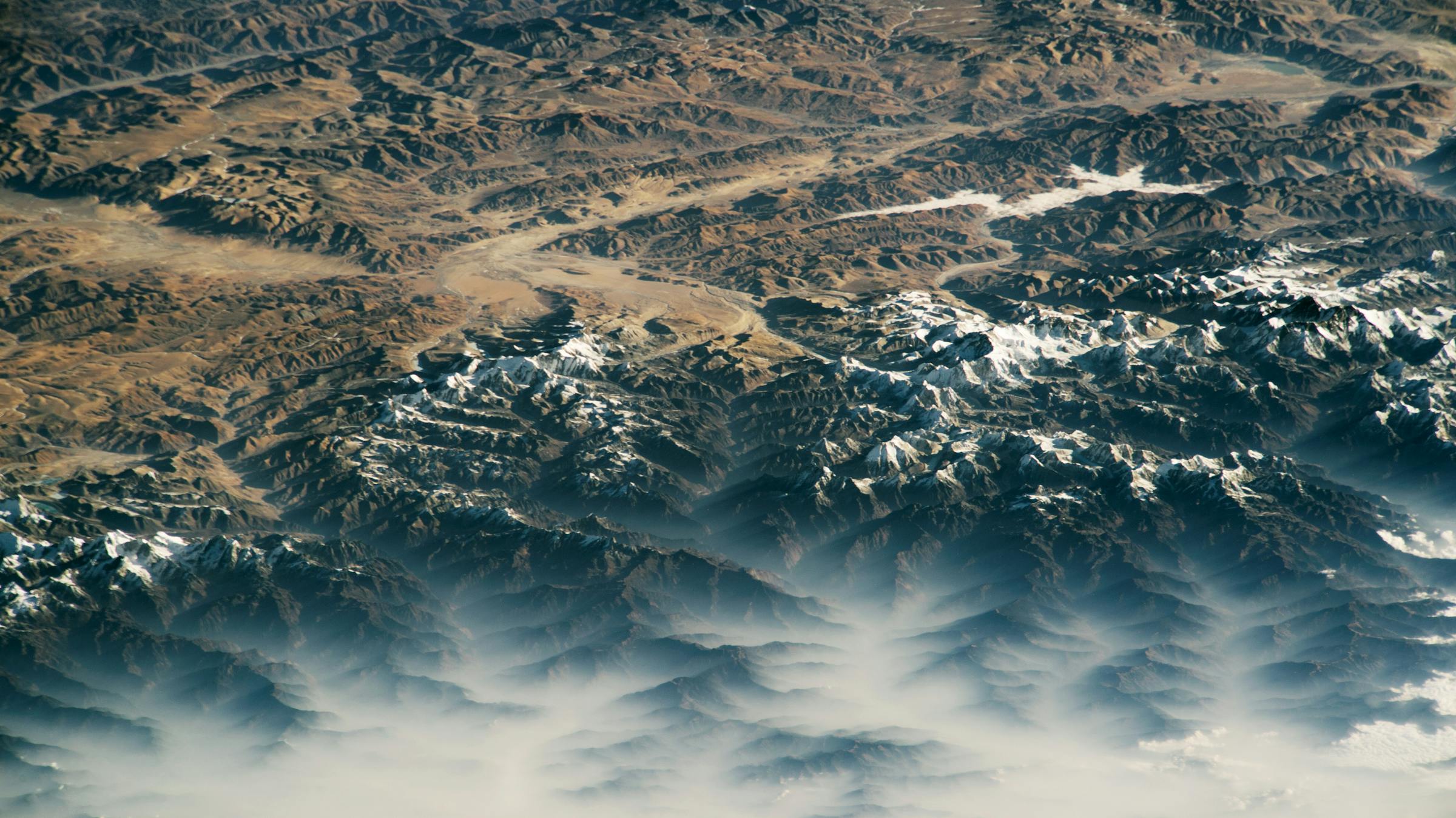NASA photo of fog in the Himalayas