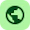 Icon globe with green background
