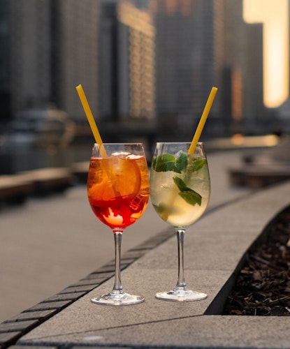 Drinks with Stroodles' sustainable pasta straws