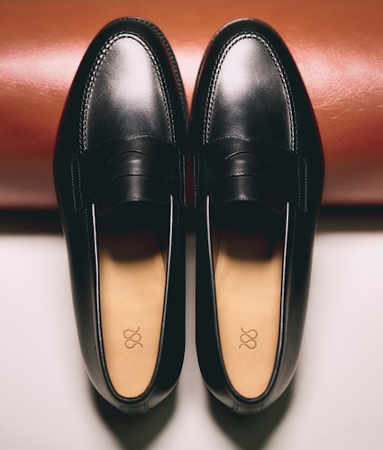 The MORJAS penny loafer detail