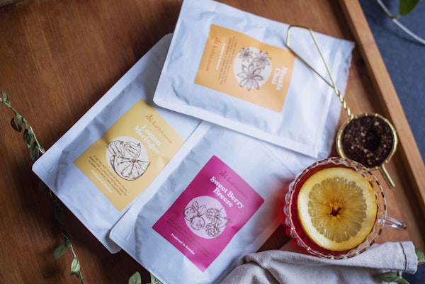 Flavored coffee packets