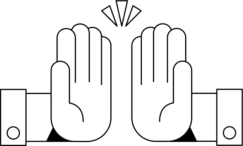 illustration of two hands