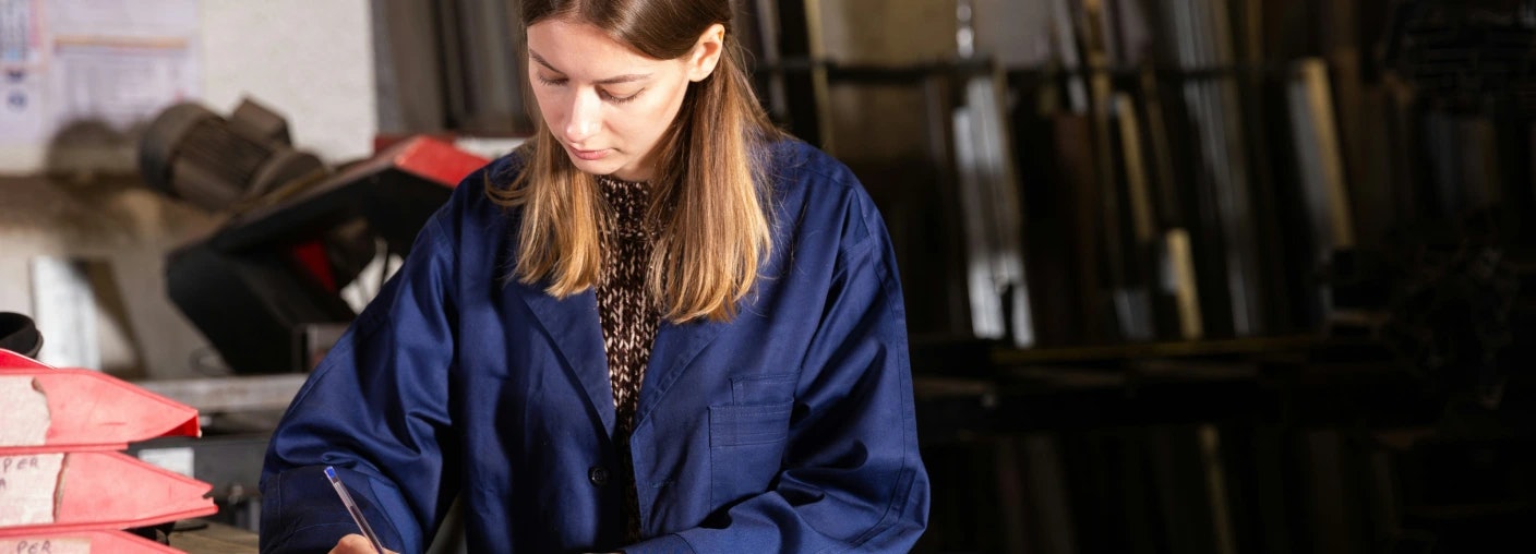 Woman working in manufacturing - invoice financing