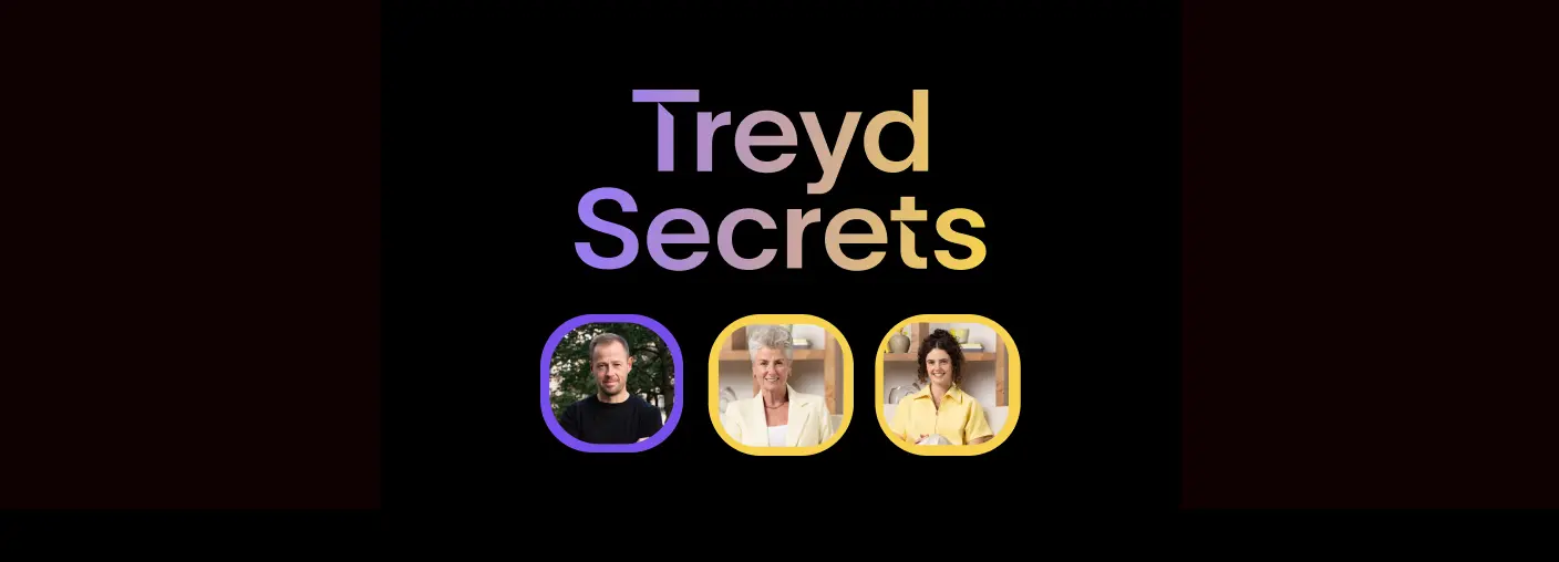 Treyd Secrets x Absolute Collagen article cover featuring host Peter Beckman and co-founders Maxine and Darcy Laceby