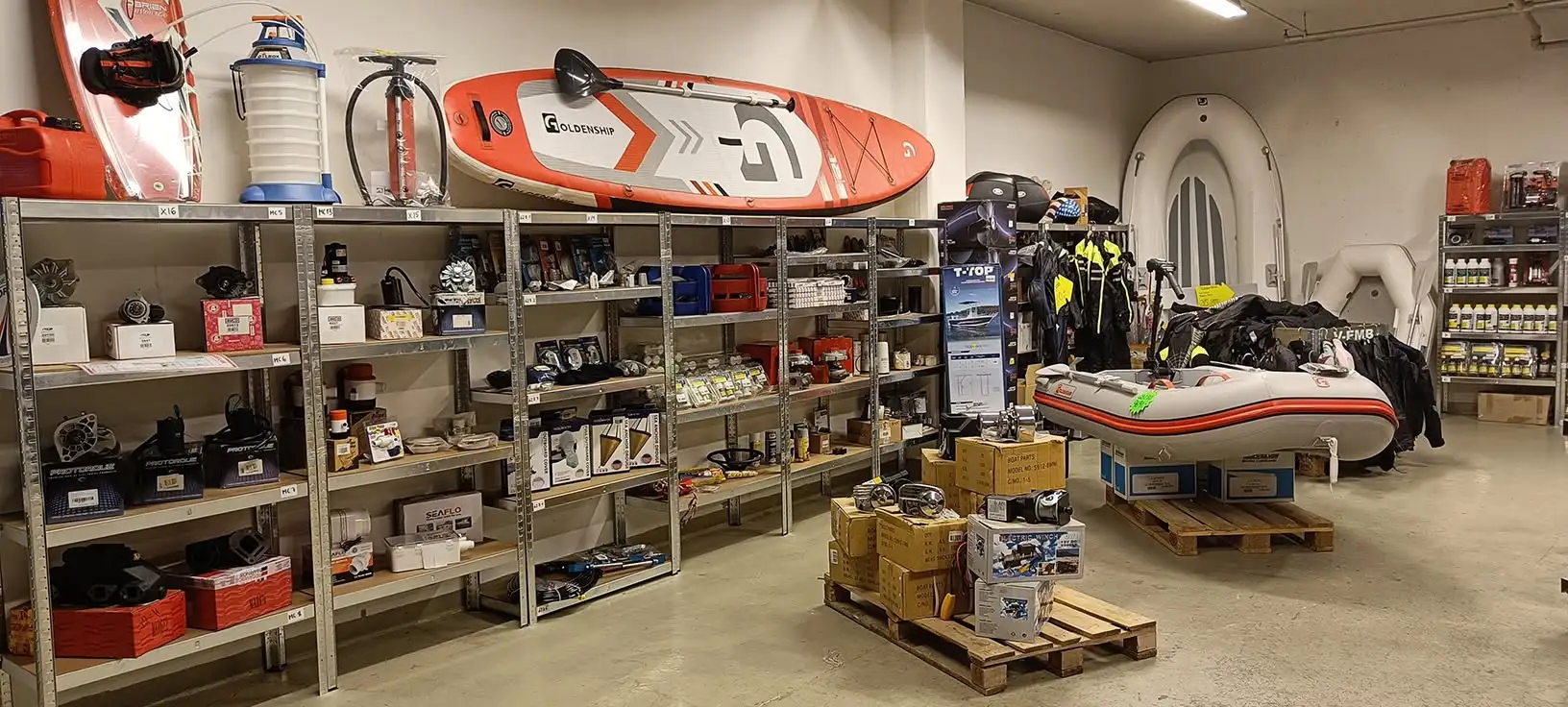 Wide range of boat parts and accessories