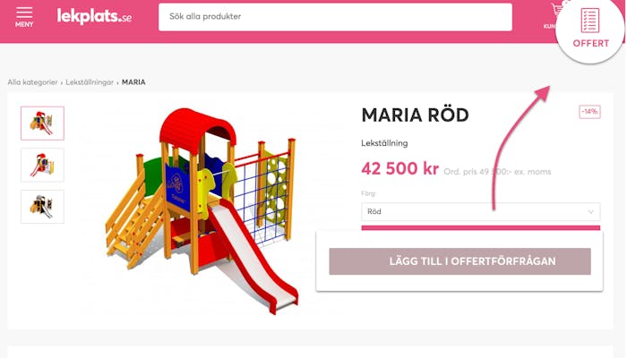 Lekplats offert