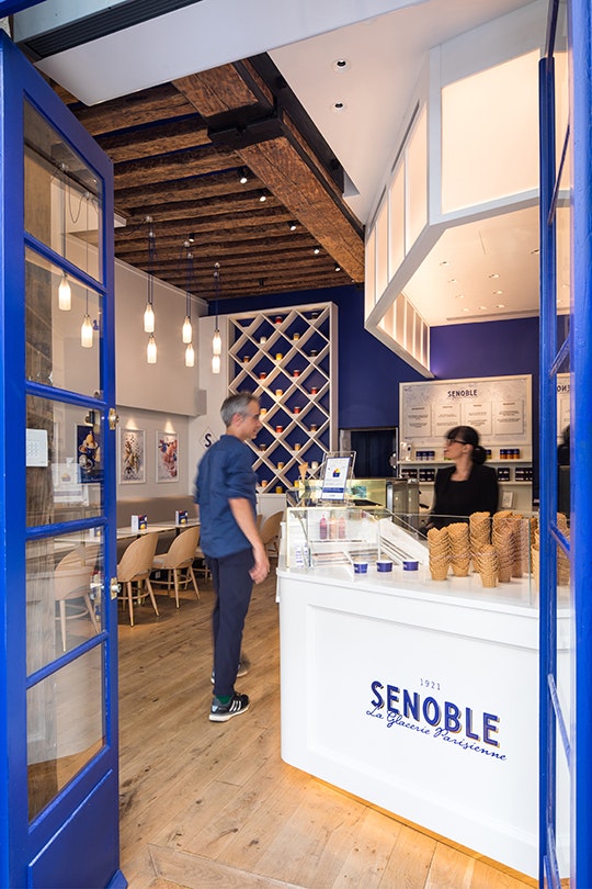 senoble, branding, shop design, design