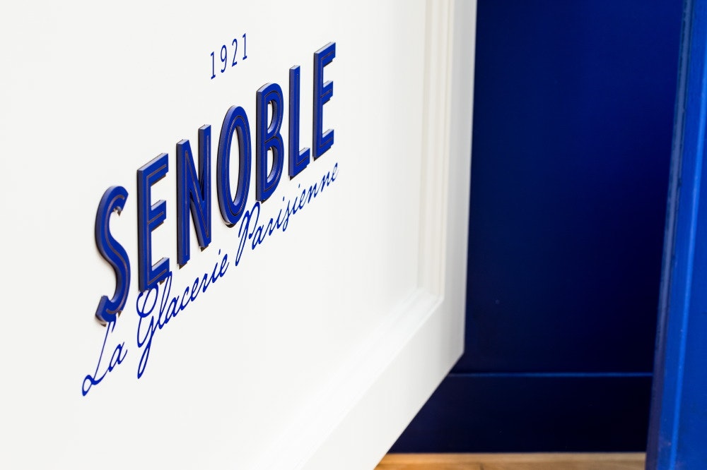 senoble, branding, shop design, design