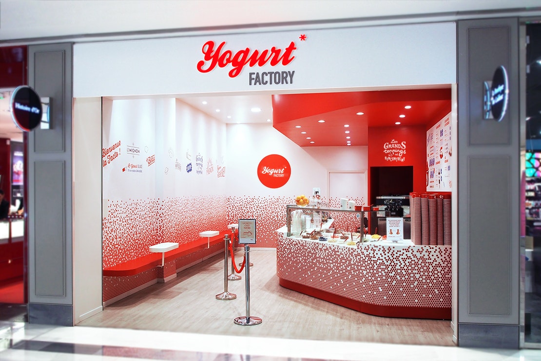 Yogurt Factory, store design, branding, design