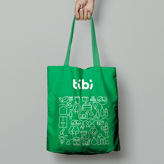 Tibi, gestion déchets, Charleroi, logo, branding