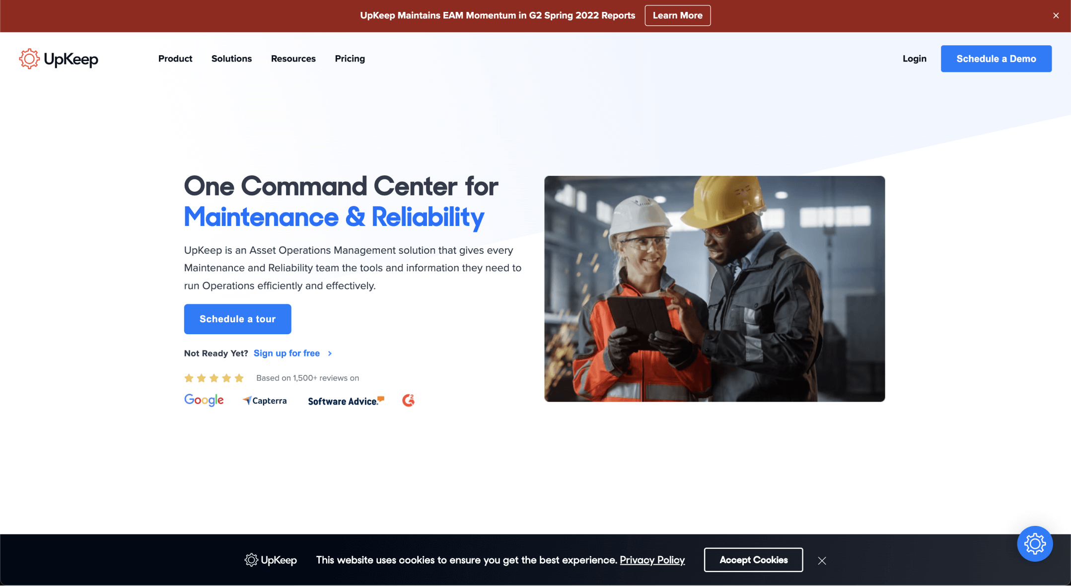 UpKeep - Homepage