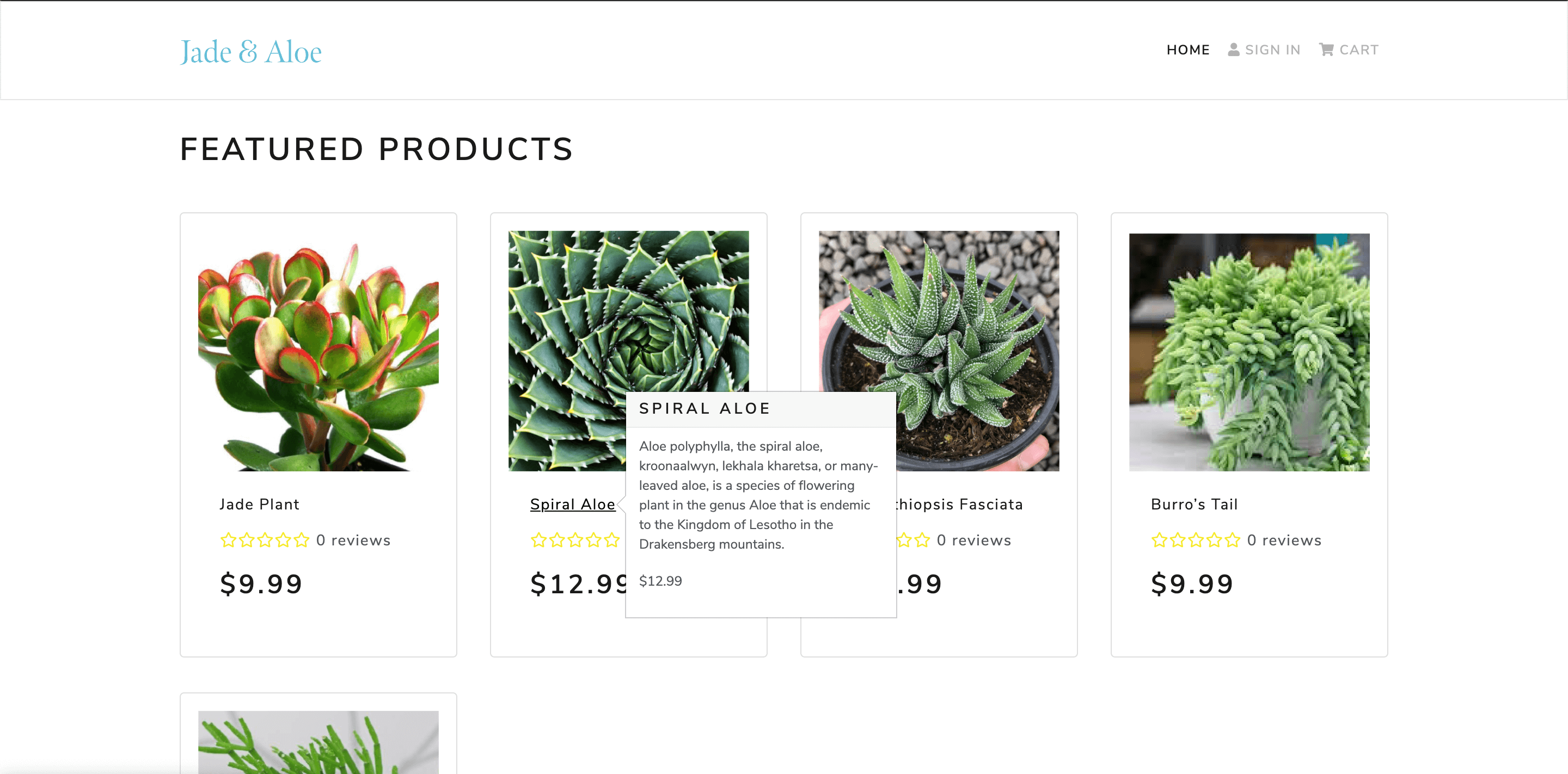 Jade & Aloe - Products