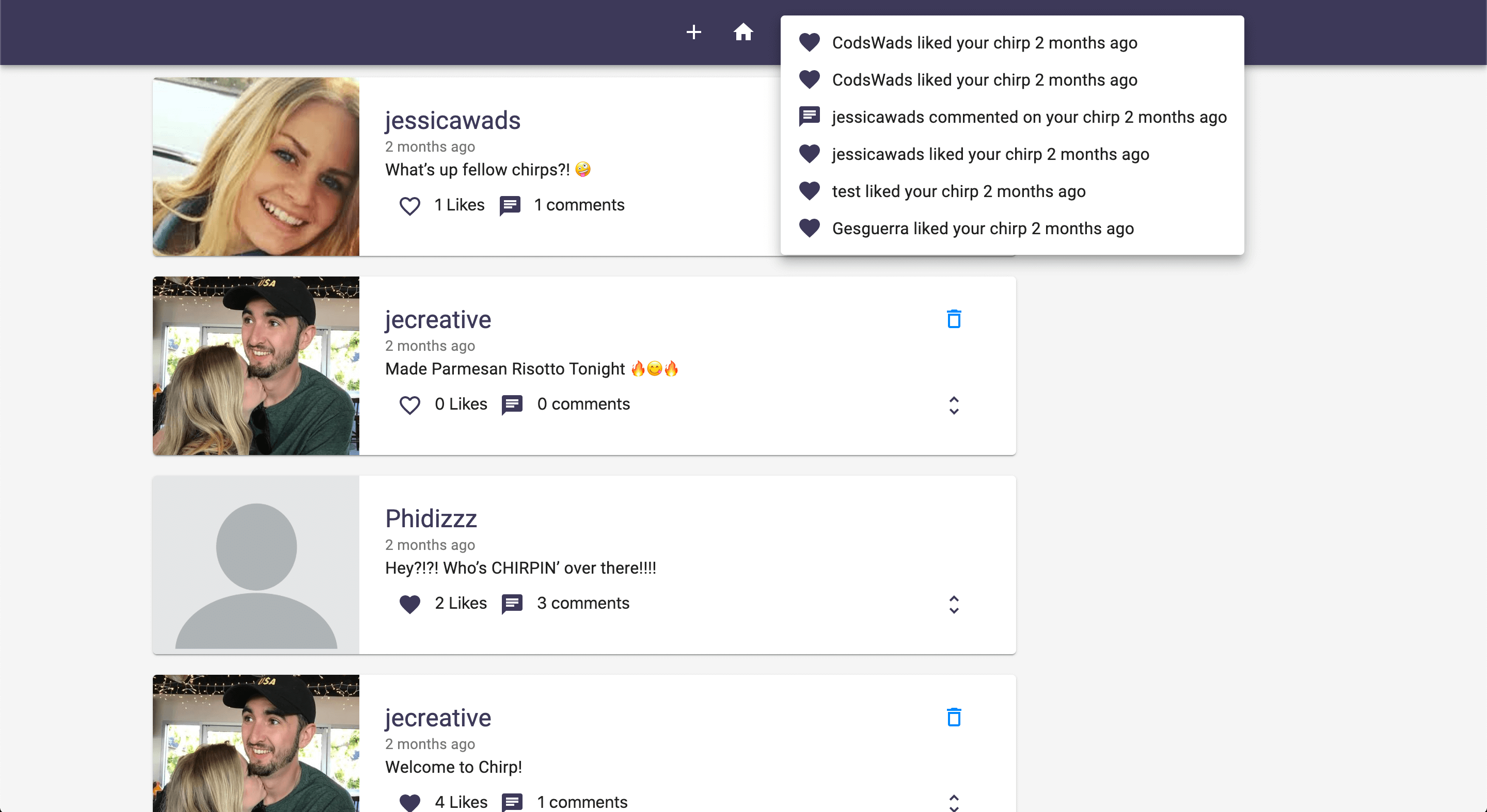Social Media Application - Notifications