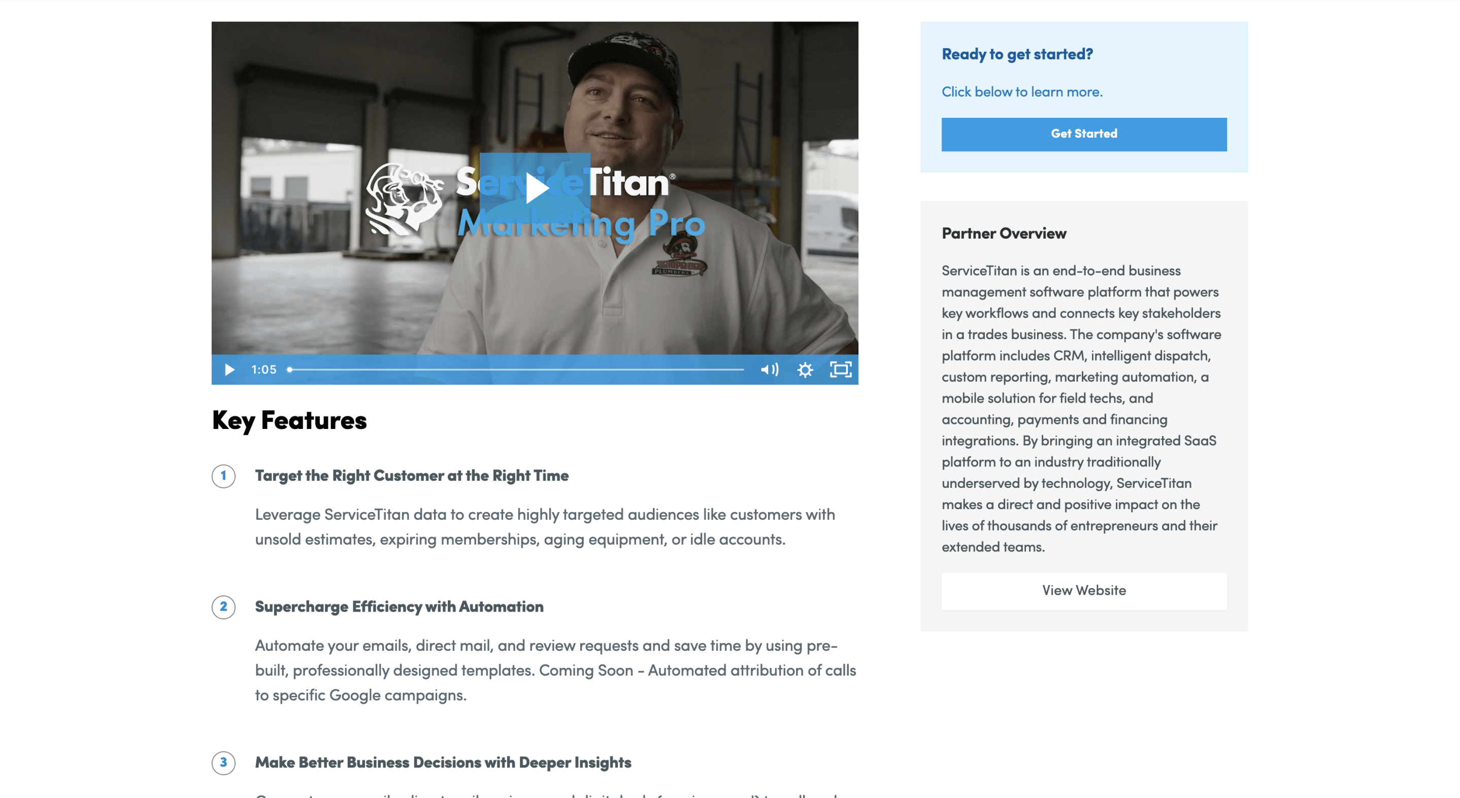ServiceTitan Marketplace - Detail Template