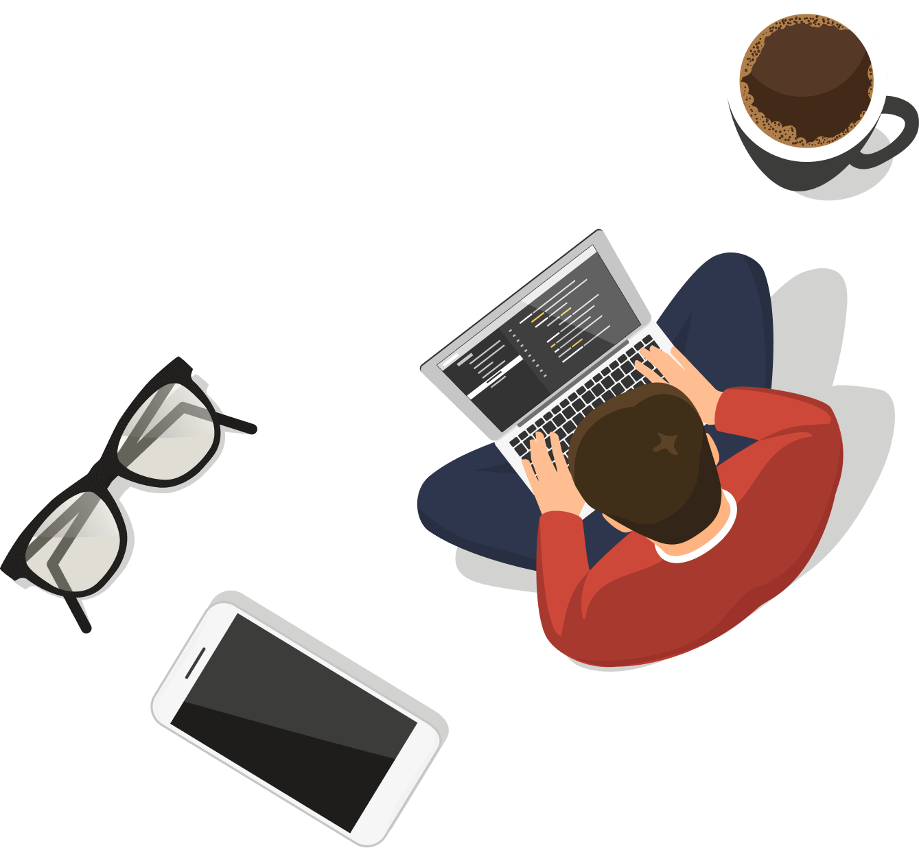 Developer Working Illustration