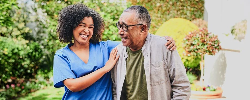 Nurse Caring for Elderly Man