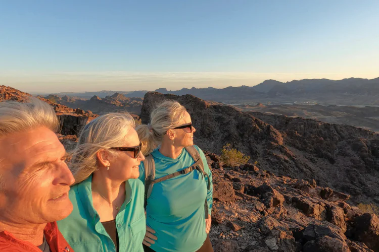 Group looking at scenic Arizona landscape