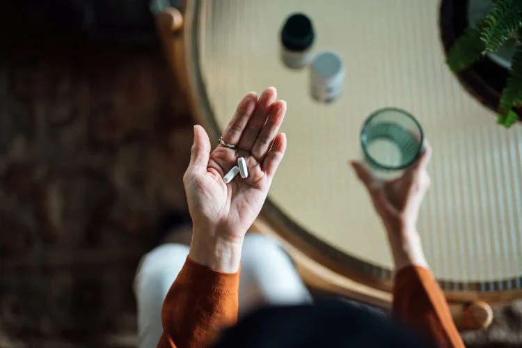 Person holding medication
